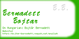bernadett bojtar business card
